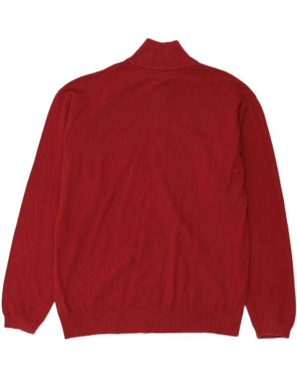 Suéter cardigã masculino Marlboro Classics 2XL algodão borgonha