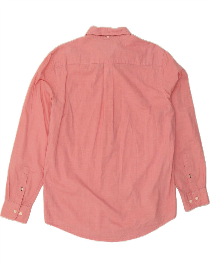 TOMMY HILFIGER Mens Classic Fit Shirt Medium Pink Cotton Vintage Tommy Hilfiger and Second-Hand Tommy Hilfiger from Messina Hembry 