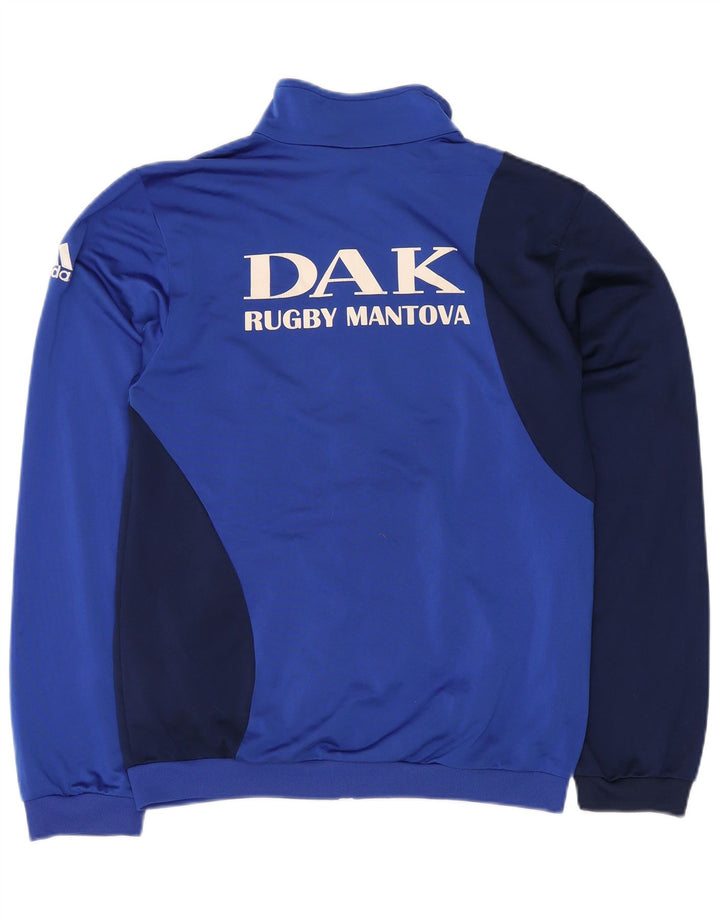 ADIDAS Mens Graphic Tracksuit Top Jacket UK 38/40 Medium Blue Colourblock