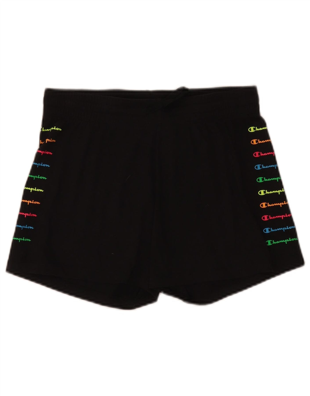 Shorts esportivos gráficos femininos Champion UK 12 médio preto