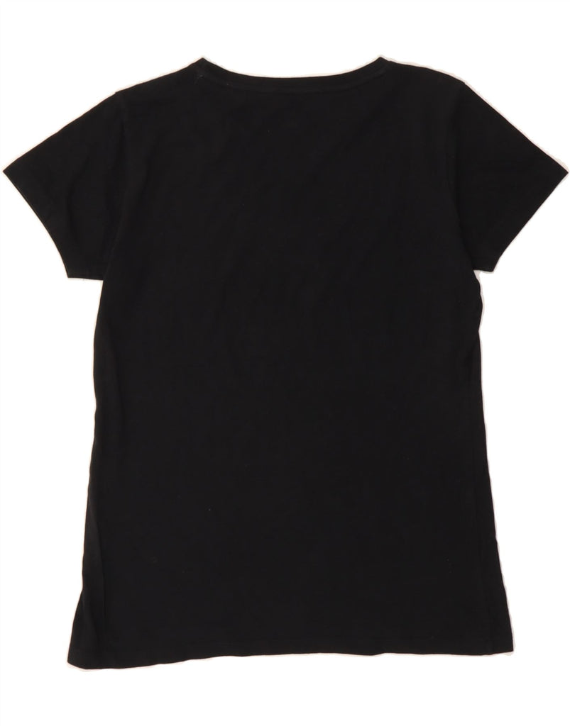 ASICS Womens Graphic T-Shirt Top UK 14 Large Black Vintage Asics and Second-Hand Asics from Messina Hembry 