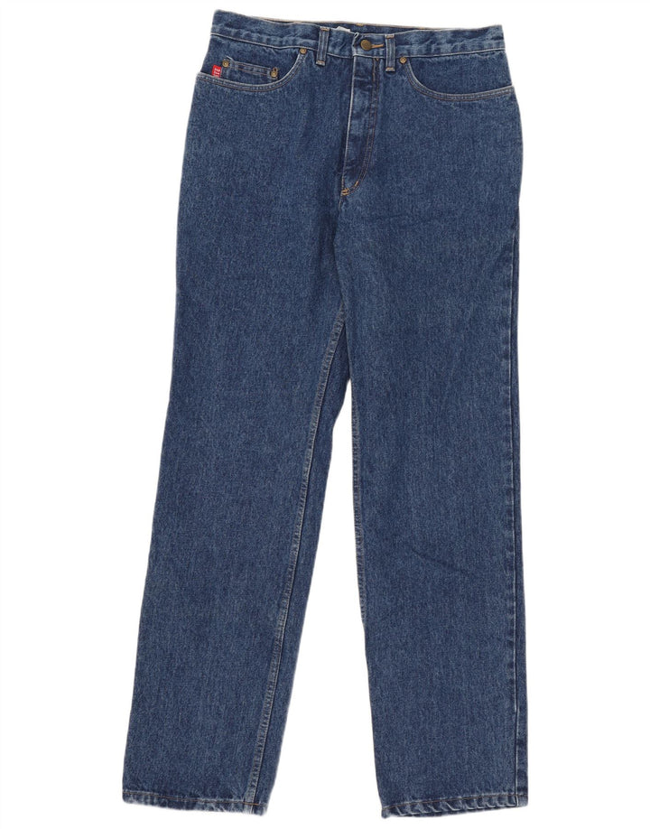 Rancher Mens Straight Jeans W36 L34 Azul Algodão