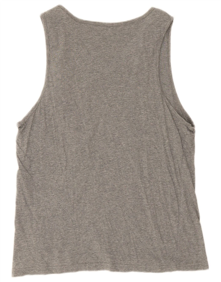 Puma Mens Graphic Vest Top Médio Cinza Salpicado
