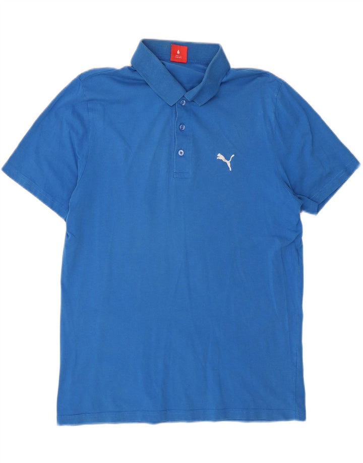 PUMA Mens Polo Shirt Large Blue Vintage Puma and Second-Hand Puma from Messina Hembry 