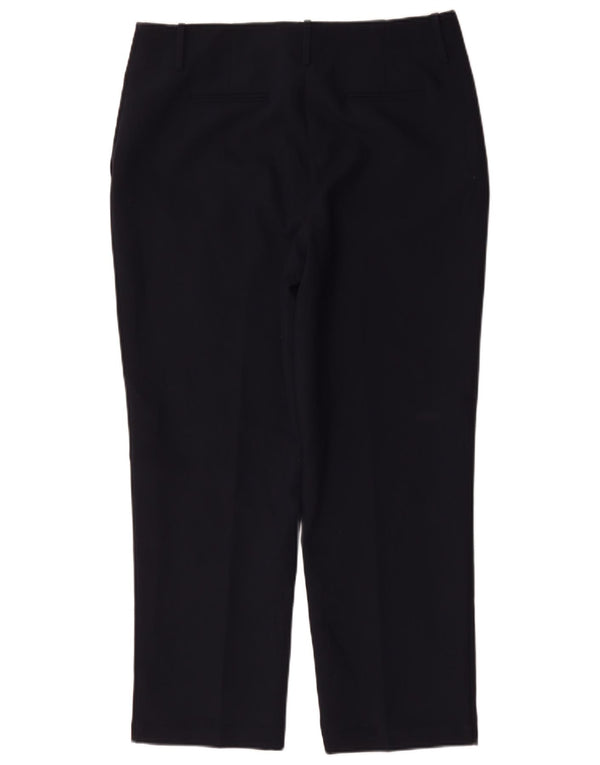 Calça feminina de terno reto Marks & Spencer Reino Unido 16 grande W34 L29 azul marinho