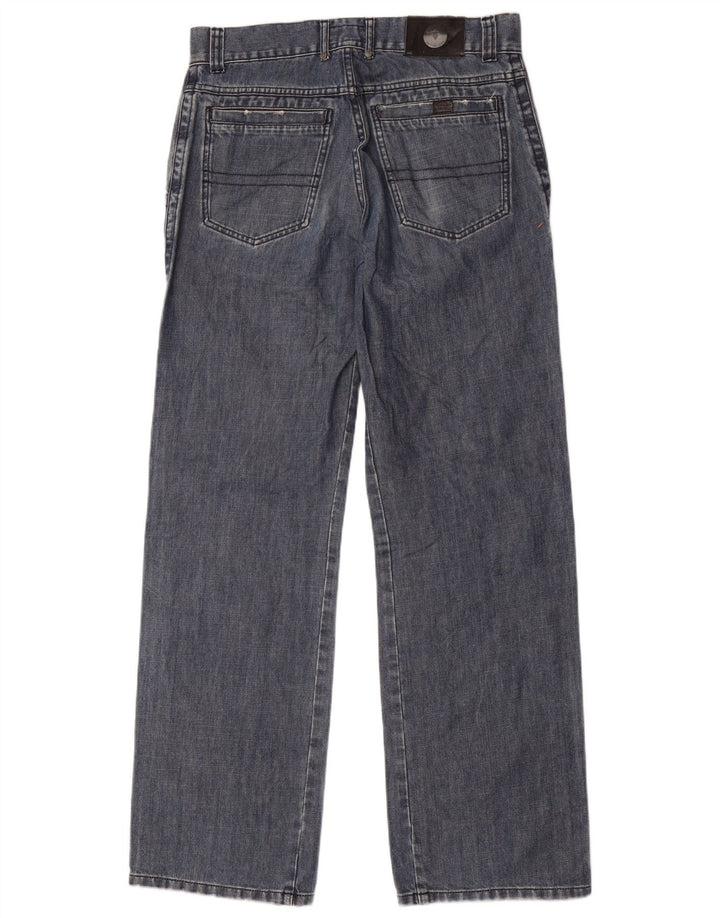 Trussardi Mens Straight Jeans IT 48 Médio W32 L34 Azul Algodão