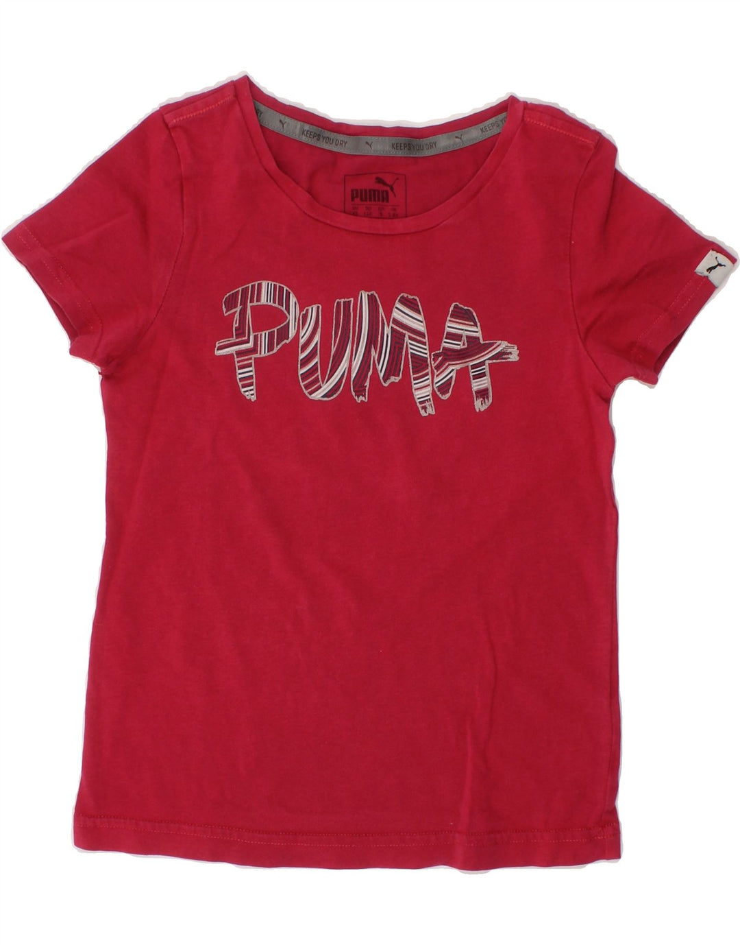 PUMA Boys Graphic T-Shirt Top 5-6 Years Burgundy Cotton Vintage Puma and Second-Hand Puma from Messina Hembry 