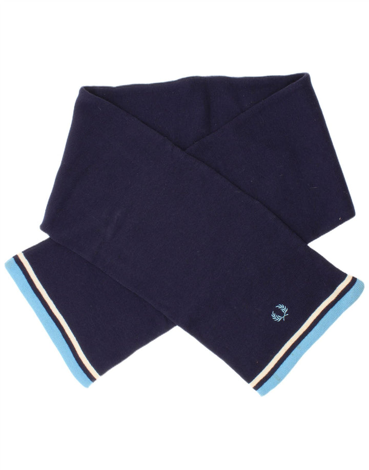 Lenço retangular masculino Fred Perry tamanho único nylon listrado azul marinho