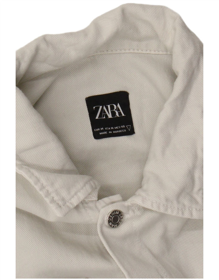 Zara Camisa masculina média off white