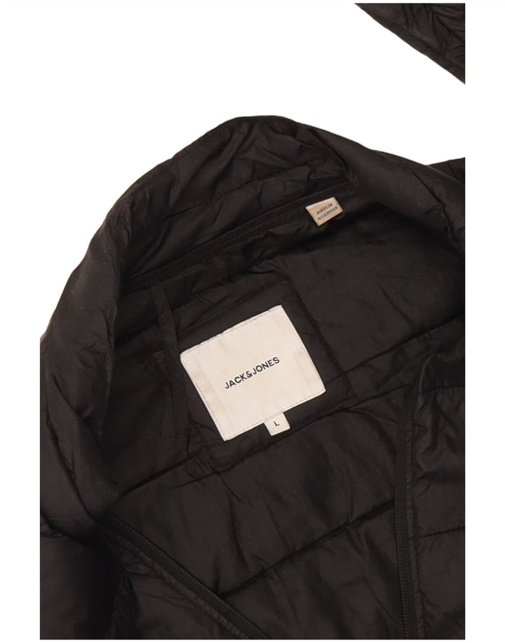 Jaqueta acolchoada masculina Jack & Jones UK 40 grande preta