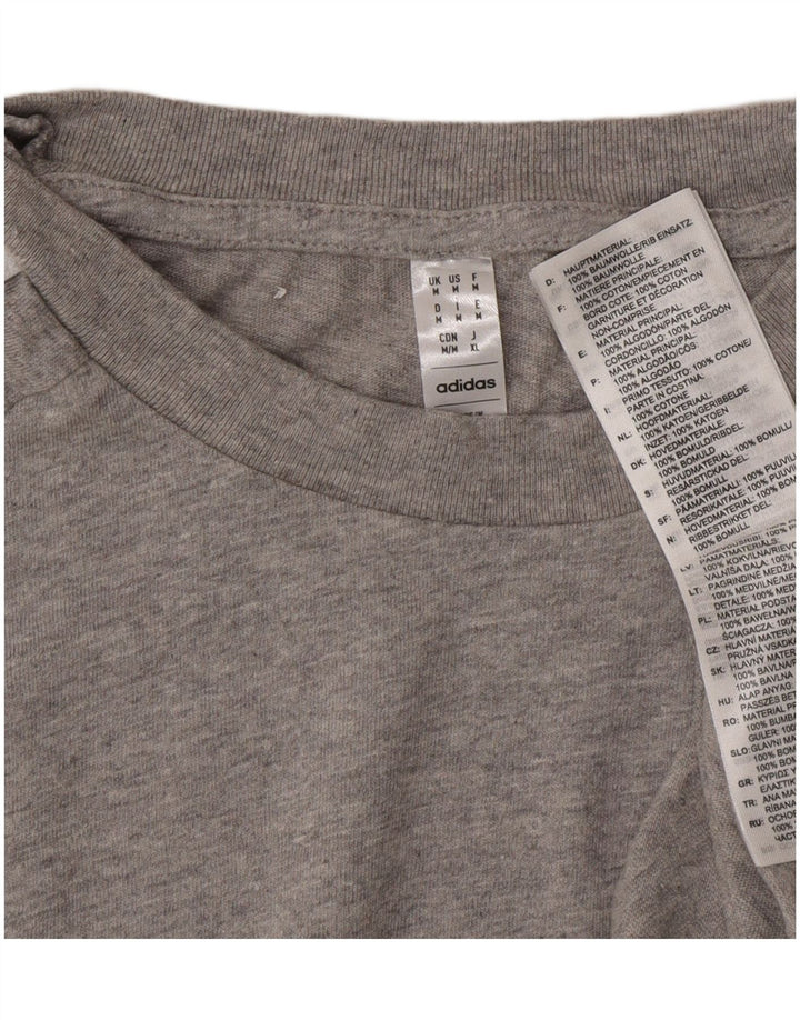 Camiseta masculina Adidas Top cinza médio algodão