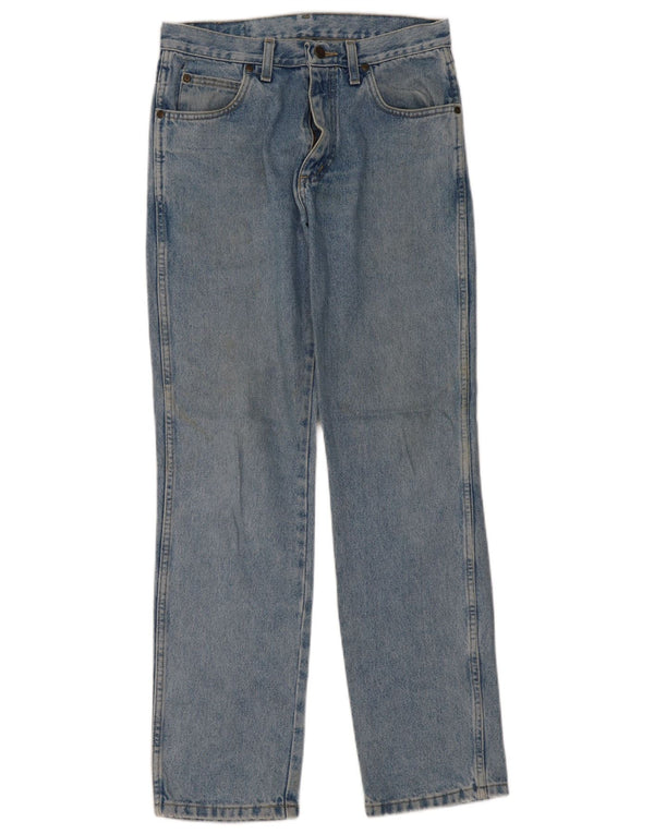 Wrangler Mens Straight Jeans W30 L32 Azul Algodão