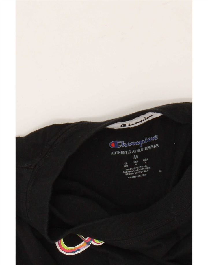 Camiseta feminina estampada Champion UK 12 médio preto