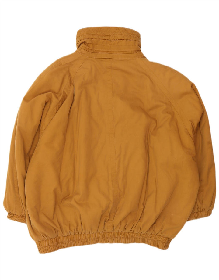 Jaqueta corta-vento feminina VINTAGE de grandes dimensões IT 42 algodão marrom médio