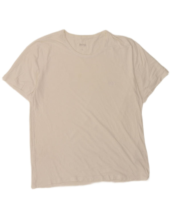Camiseta masculina Hugo Boss Top 2XL algodão branco