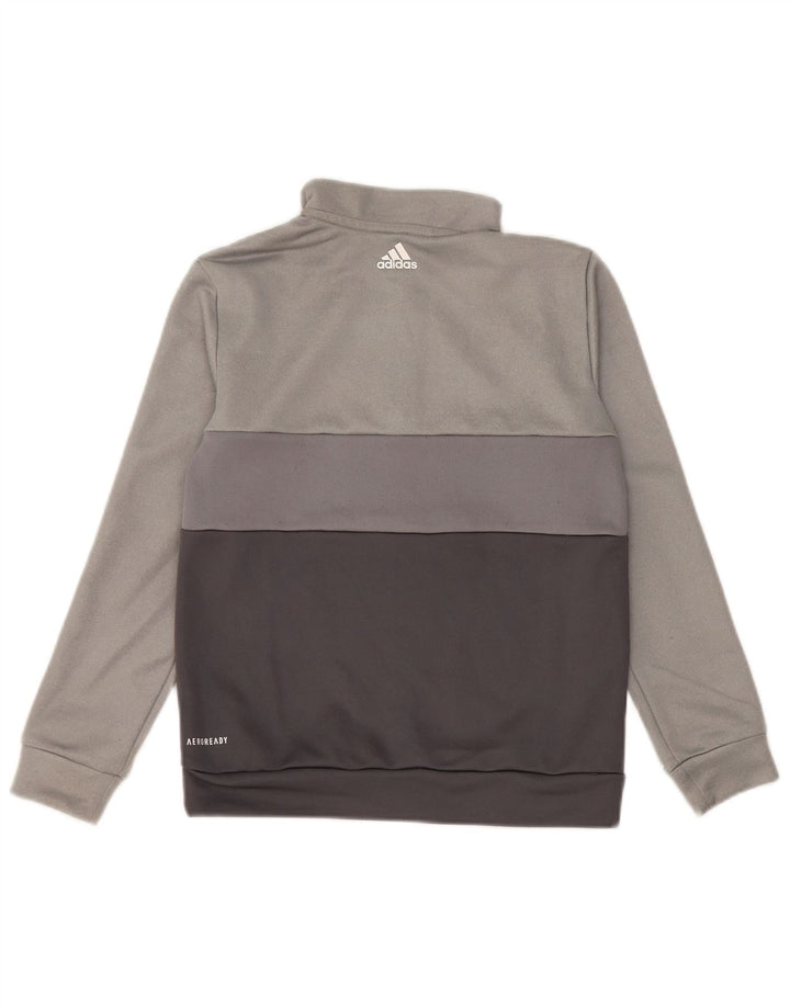 ADIDAS Rapazes Aeroready Graphic Sweatshirt Jumper 9-10 Anos Cinzento