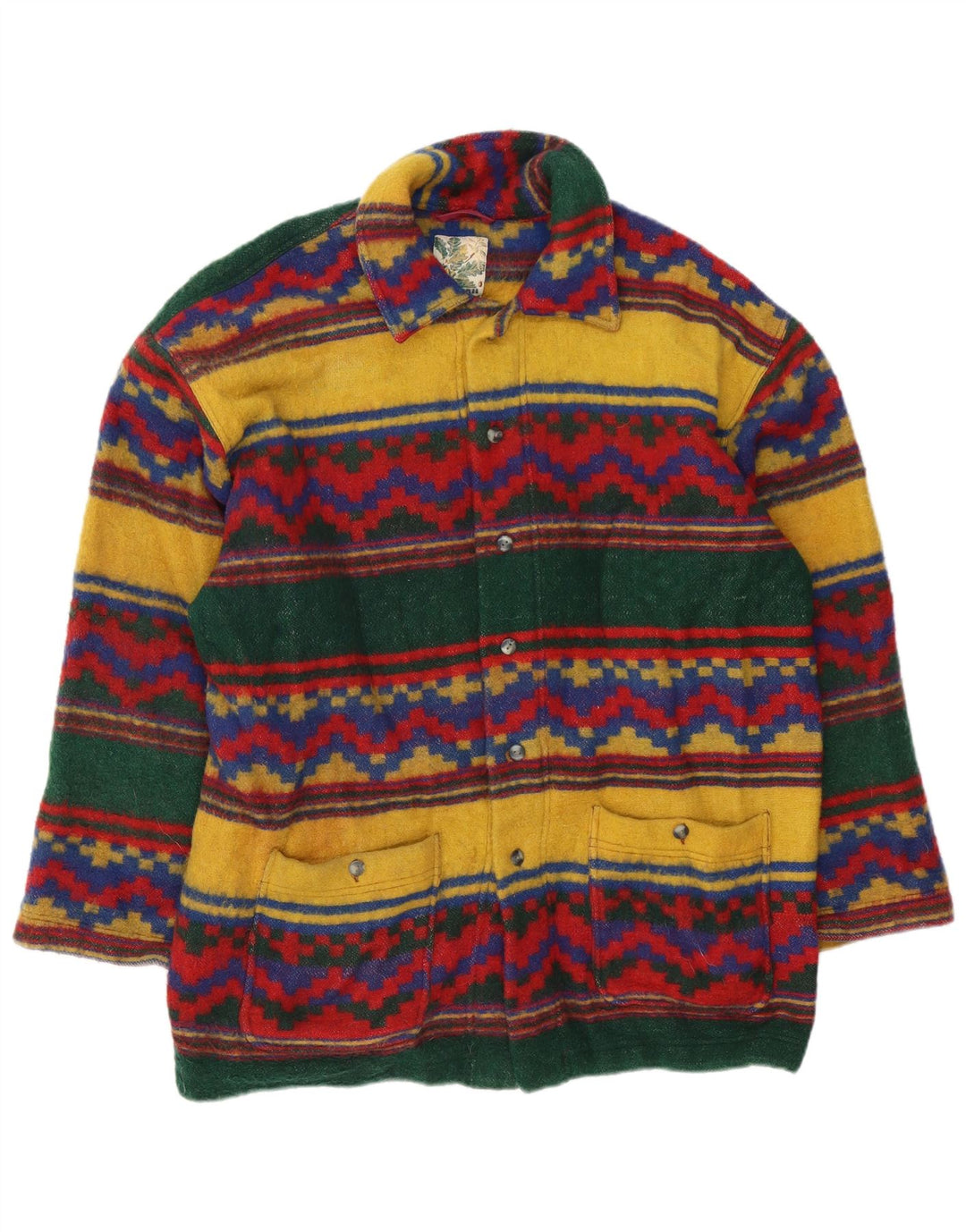 Casaco corta-vento masculino Akah Tex UK 39/40 médio multicolorido geométrico