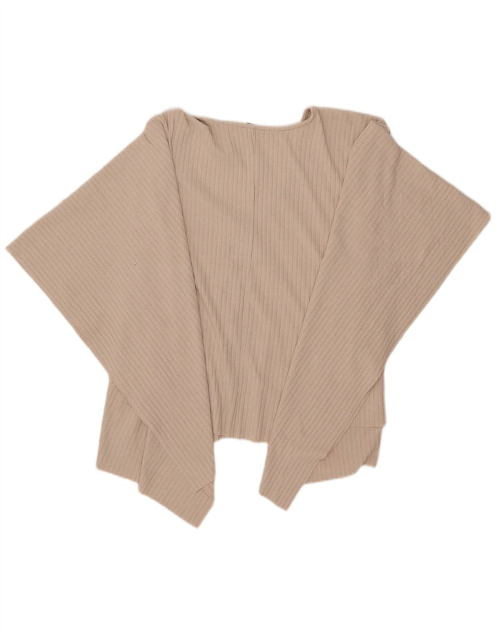 Blusa Poncho Assimétrica Feminina Zara Top Tamanho Único Bege