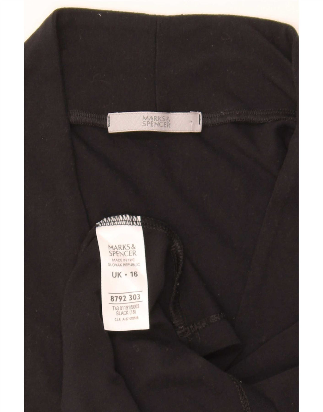 Colete feminino Marks & Spencer UK 16 grande viscose preta