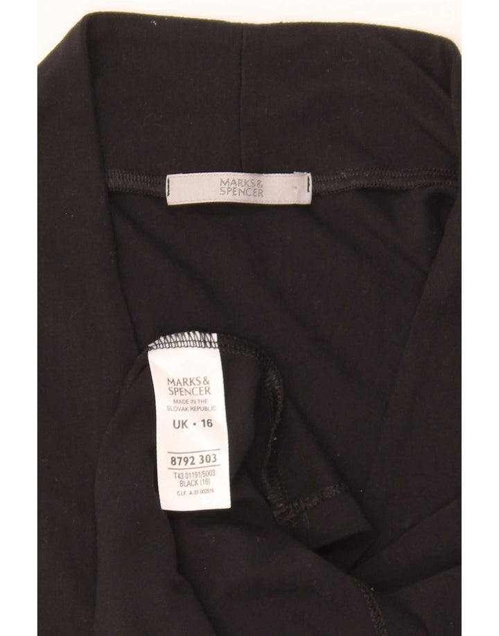 Colete feminino Marks & Spencer UK 16 grande viscose preta