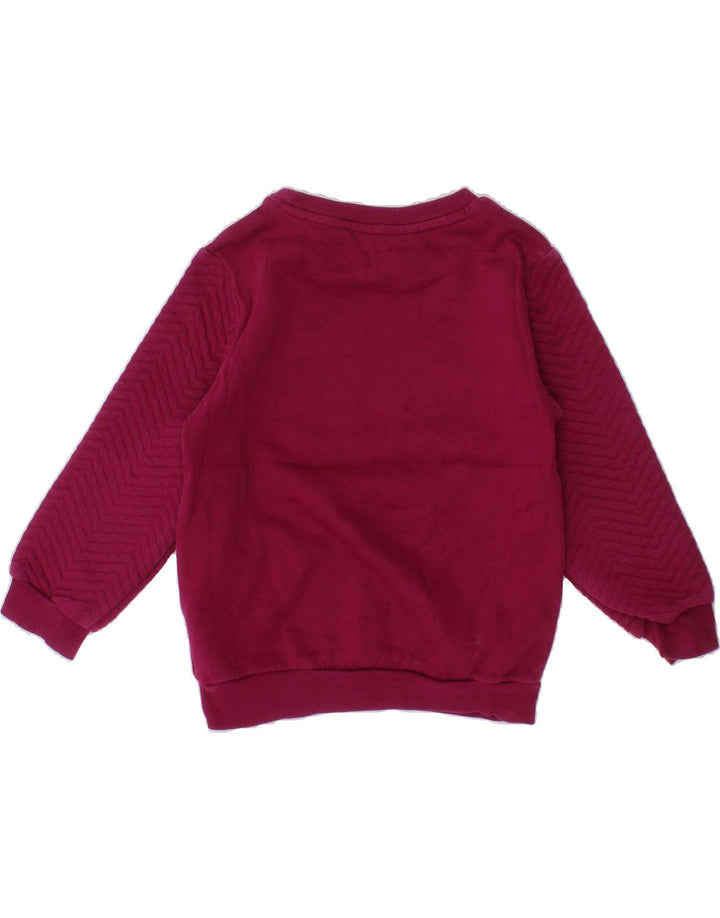 ADIDAS Girls Graphic Sweatshirt Jumper 3-4 Years Burgundy Cotton Vintage Adidas and Second-Hand Adidas from Messina Hembry 