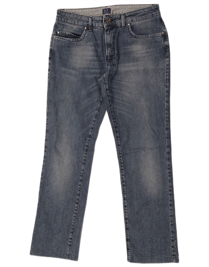 Jeans retos femininos Trussardi W29 L29 algodão azul