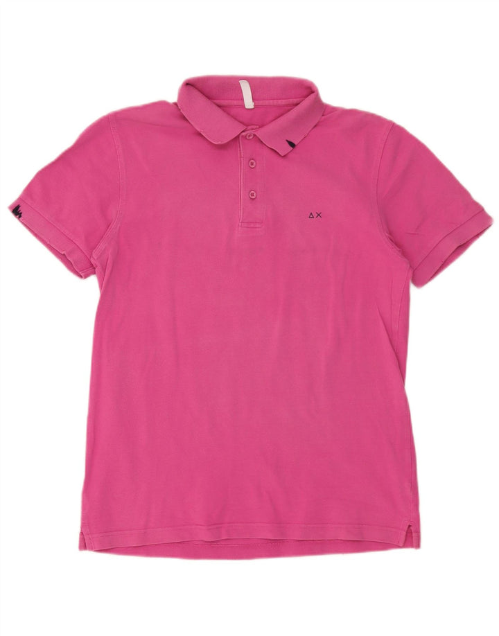 Camisa polo masculina Sun68 médio algodão rosa