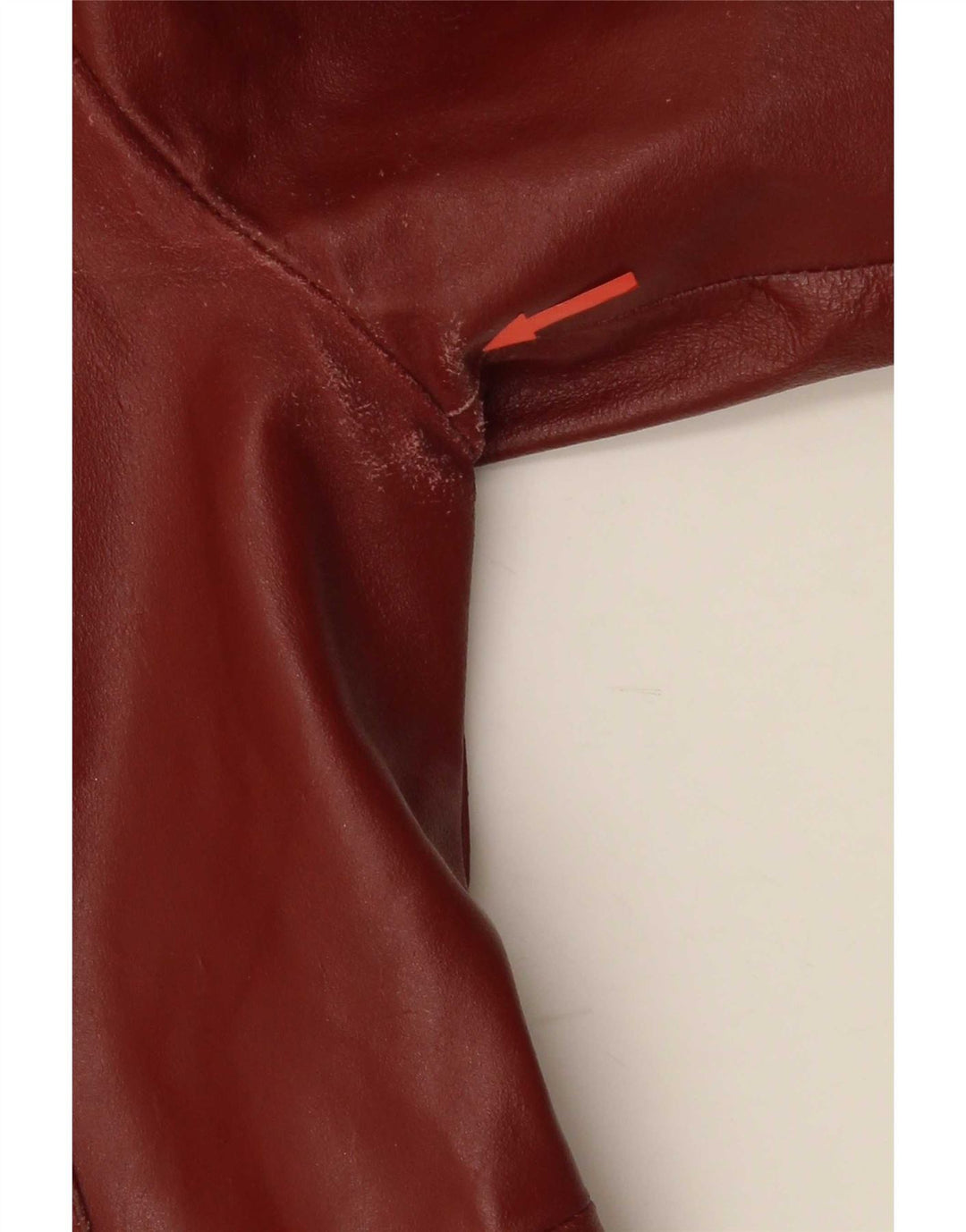 Casaco de couro feminino vintage Reino Unido 14 grande couro marrom