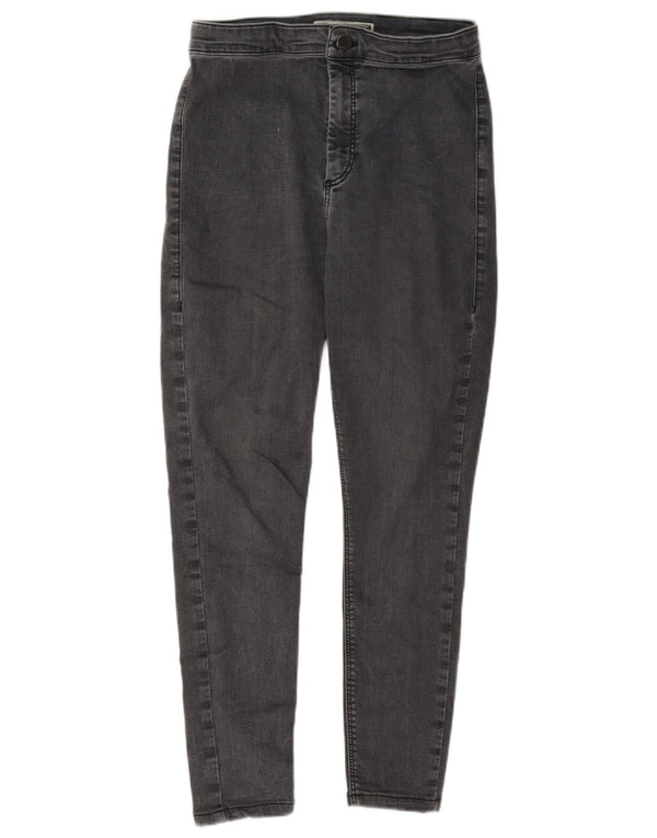 Jeans recortados femininos Topshop W32 L25 algodão cinza