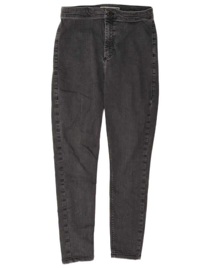 Jeans recortados femininos Topshop W32 L25 algodão cinza