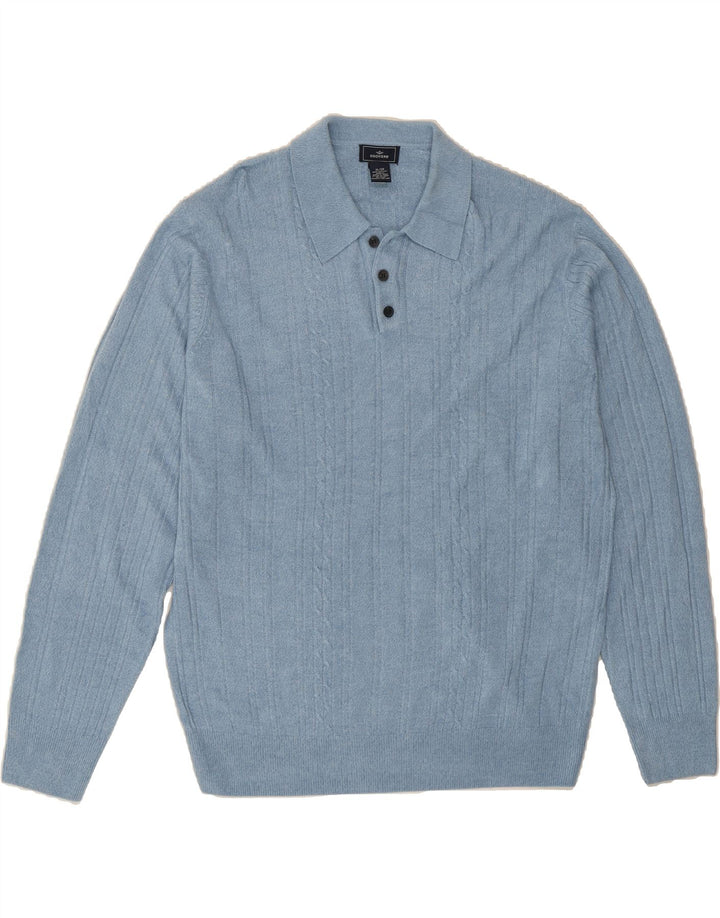 DOCKERS Mens Polo Neck Jumper Sweater XL Blue Acrylic Vintage Dockers and Second-Hand Dockers from Messina Hembry 