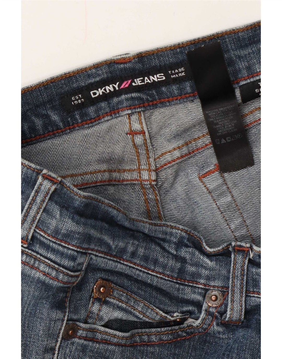 Calça jeans feminina Dkny Bootcut W30 L28 azul