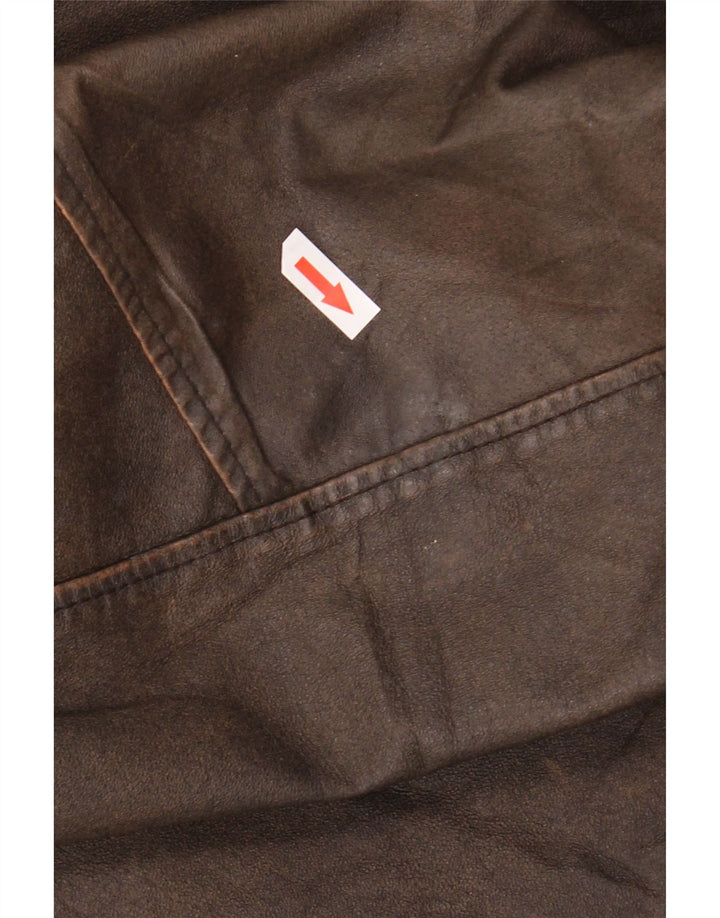 Jaqueta de couro masculina Conbipel IT 50 grande couro marrom