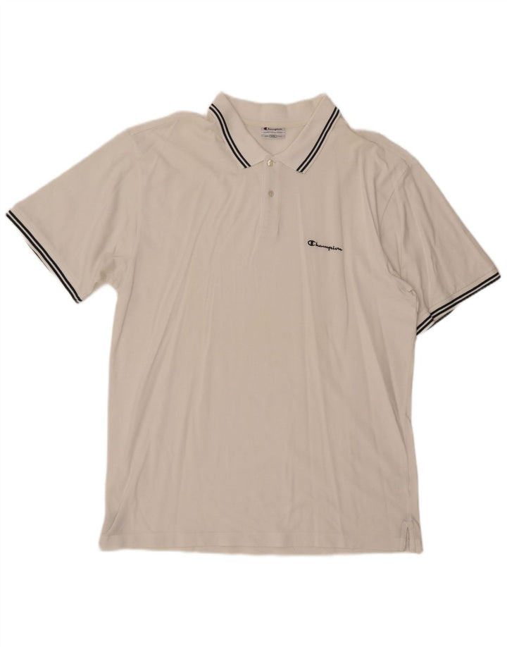 Camisa polo masculina CHAMPION 2XL algodão branco