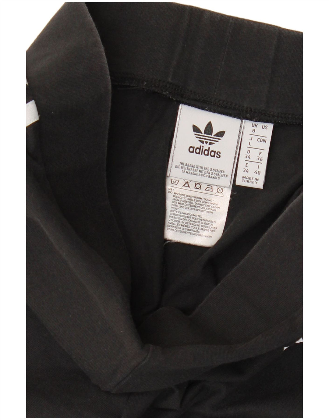 Leggings Adidas Femininas UK 8 Pequenas Algodão Preto