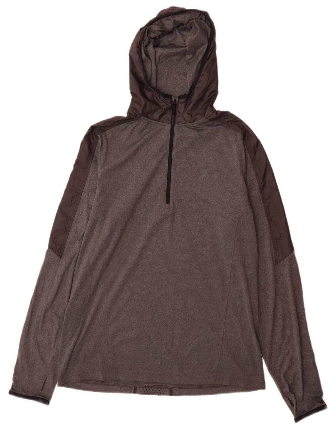 Under Armour masculino pulôver com capuz moletom grande bloco colorido cinza