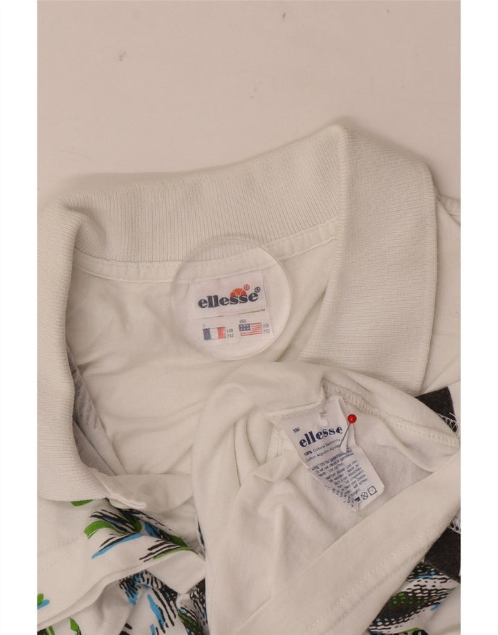 Camisa polo masculina Ellesse IT 48 médio branco tie-dye algodão