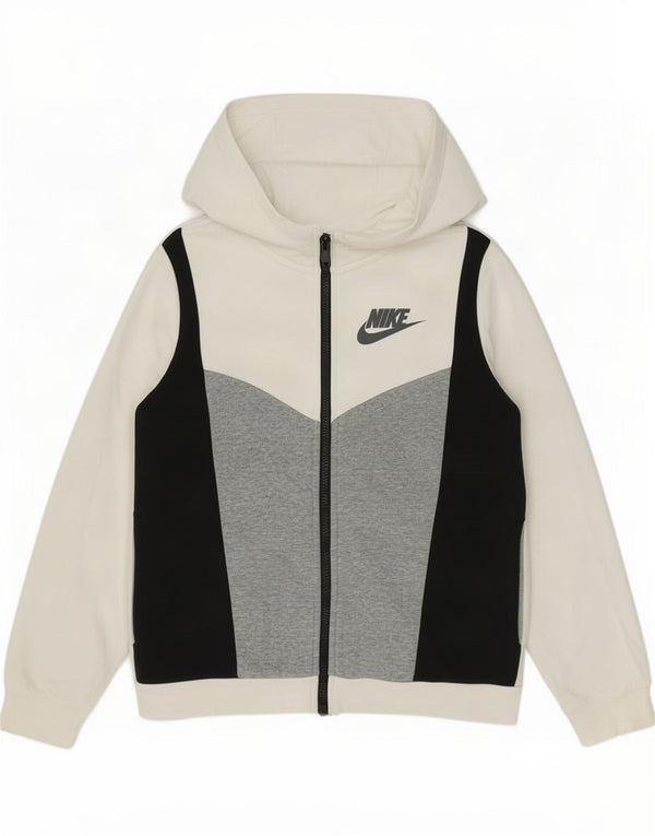Suéter feminino Nike com capuz e zíper Reino Unido 16 grande algodão colorido branco