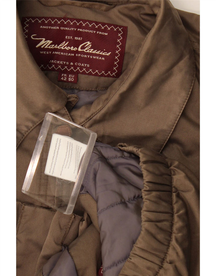 Jaqueta acolchoada masculina Marlboro Classics IT 50 grande algodão bege