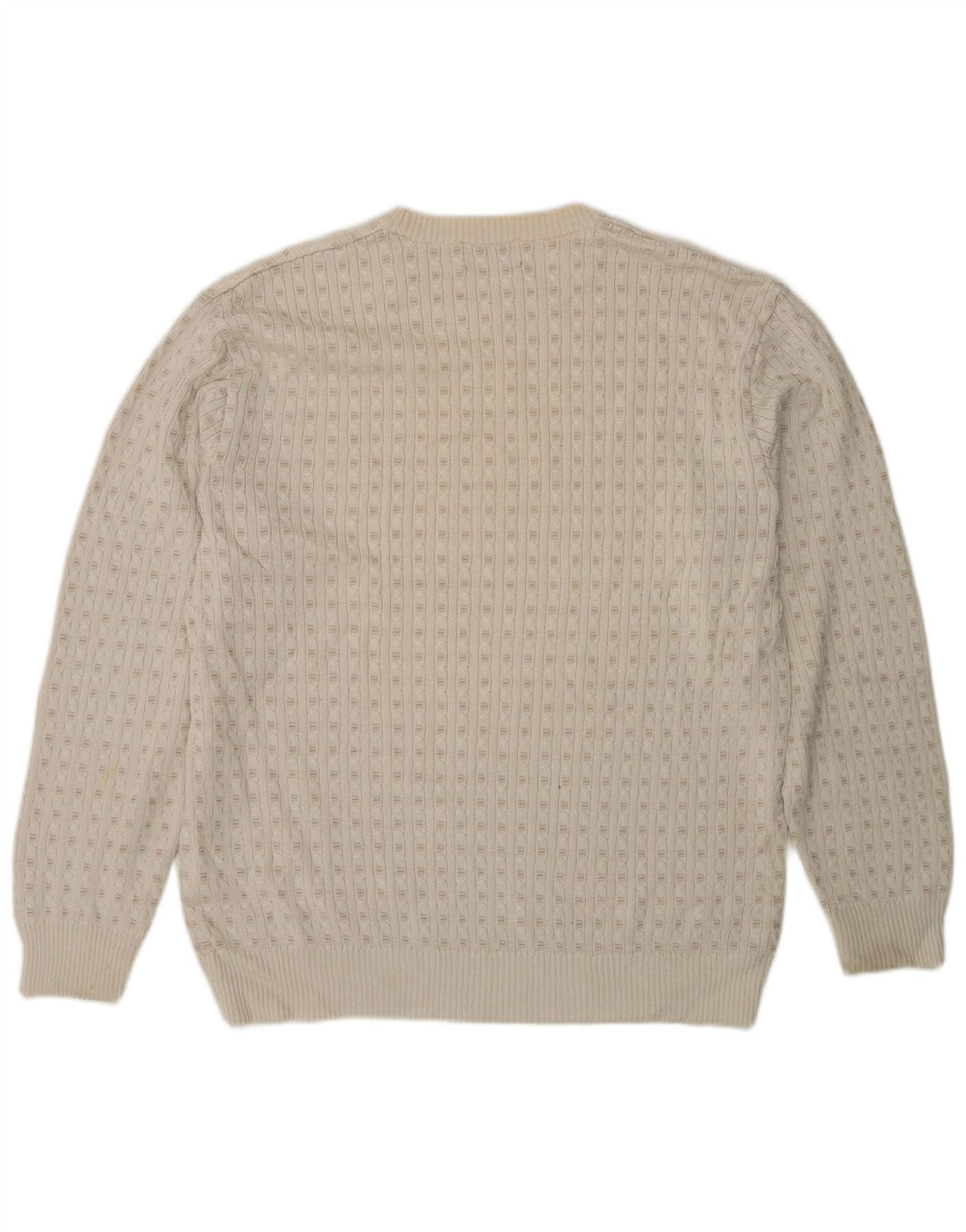 Suéter masculino Marks & Spencer com gola redonda e acrílico branco médio