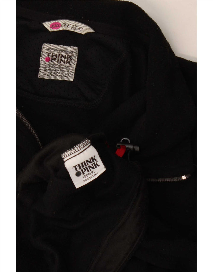 Jaqueta de lã feminina Think Pink UK 20 2XL poliéster preto