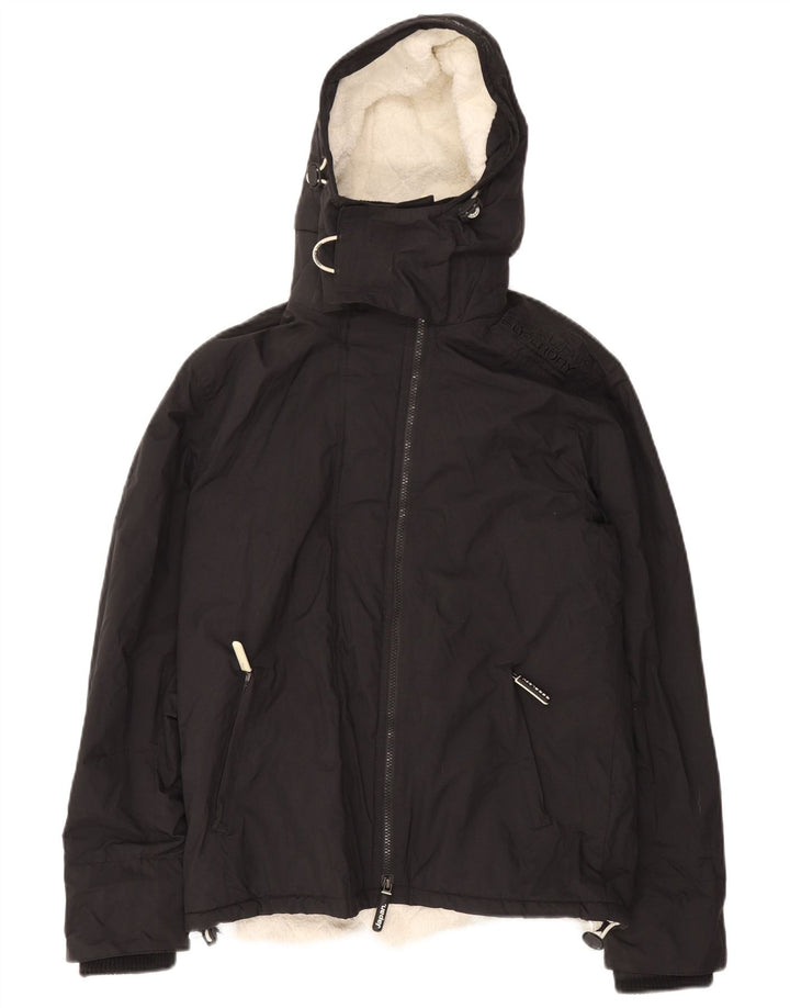Jaqueta corta-vento masculina Superdry com capuz e blusão UK 38 médio preto