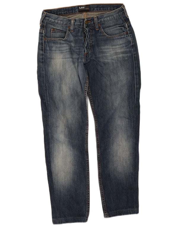 Lee Mens Knox Cropped Jeans W28 L25 Azul Marinho Algodão