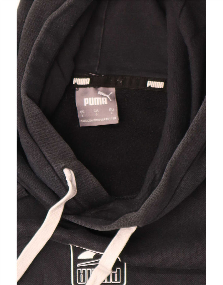 Puma moletom com capuz masculino grande bloco colorido preto