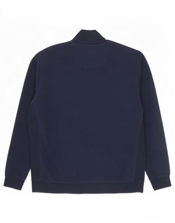 Moletom masculino Penguin com zíper e gola 2XL algodão azul marinho