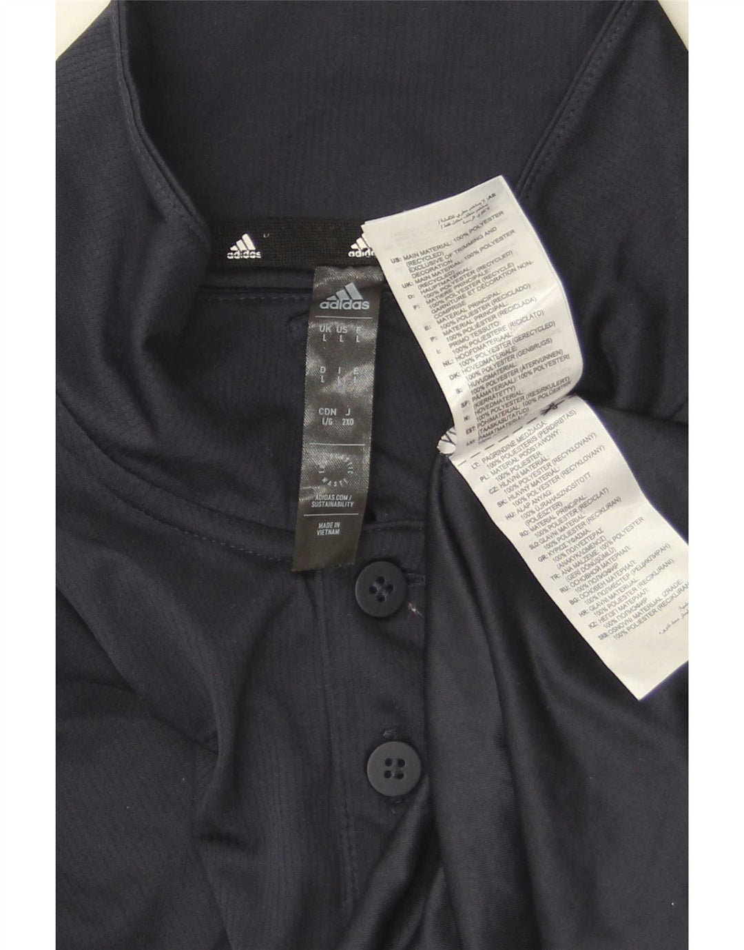 Adidas Mens Aeroready Polo Grande Azul Marinho Poliéster