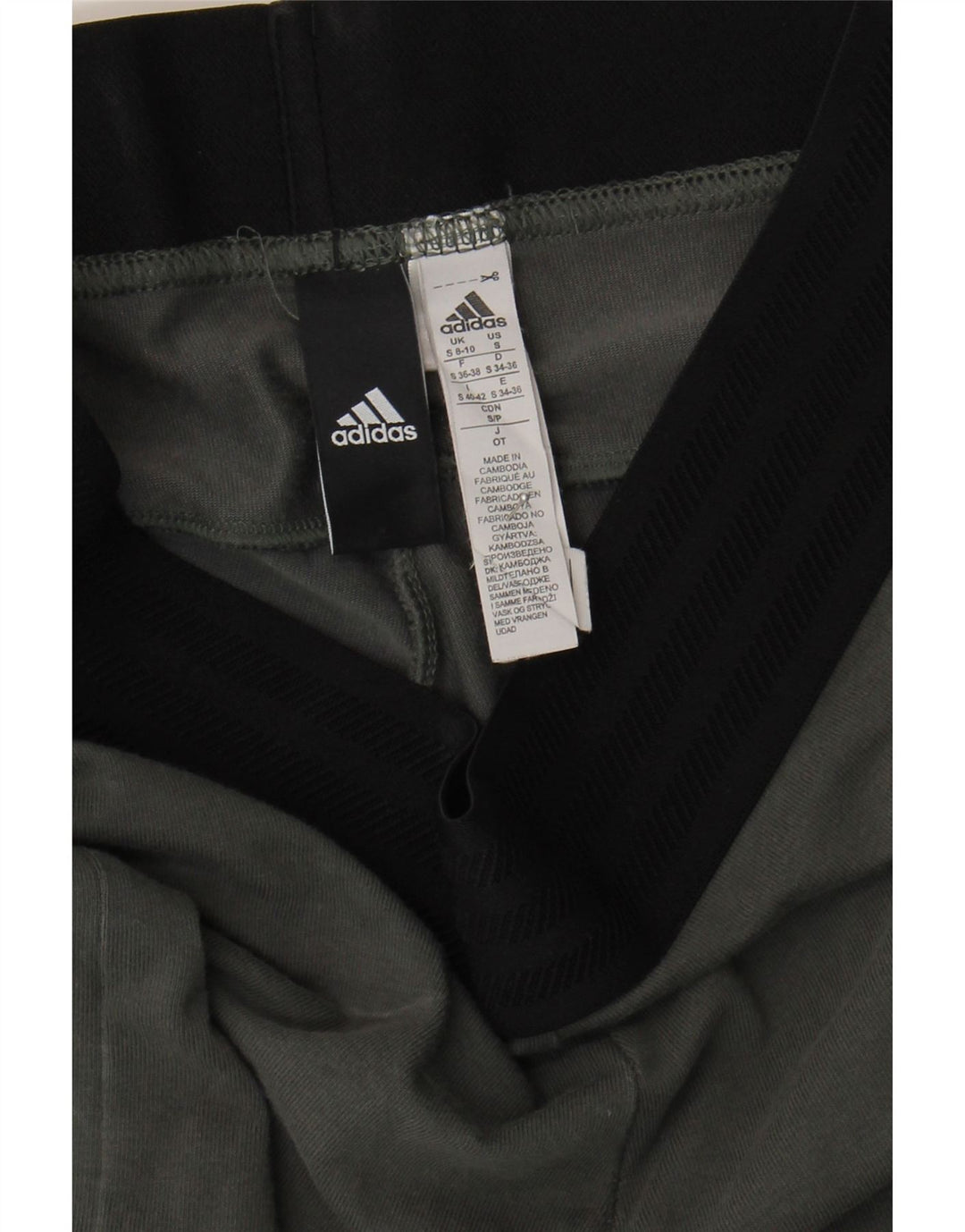 ADIDAS Womens Leggings UK 8/10 Small Grey Cotton Vintage Adidas and Second-Hand Adidas from Messina Hembry 