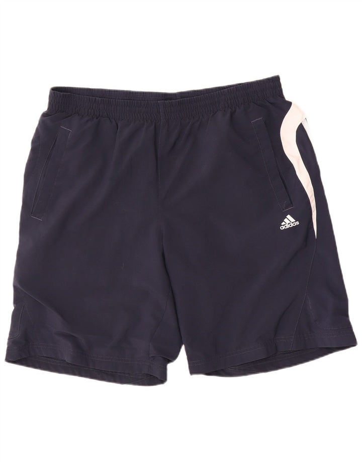Adidas Masculino Climalite Sport Shorts Grande Azul Marinho Colorblock Poliéster