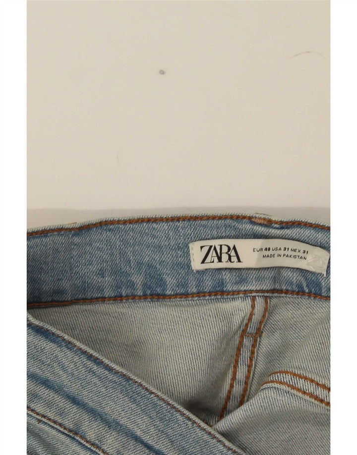 Zara Mens Straight Jeans EU 40 Médio W31 L31 Azul Algodão