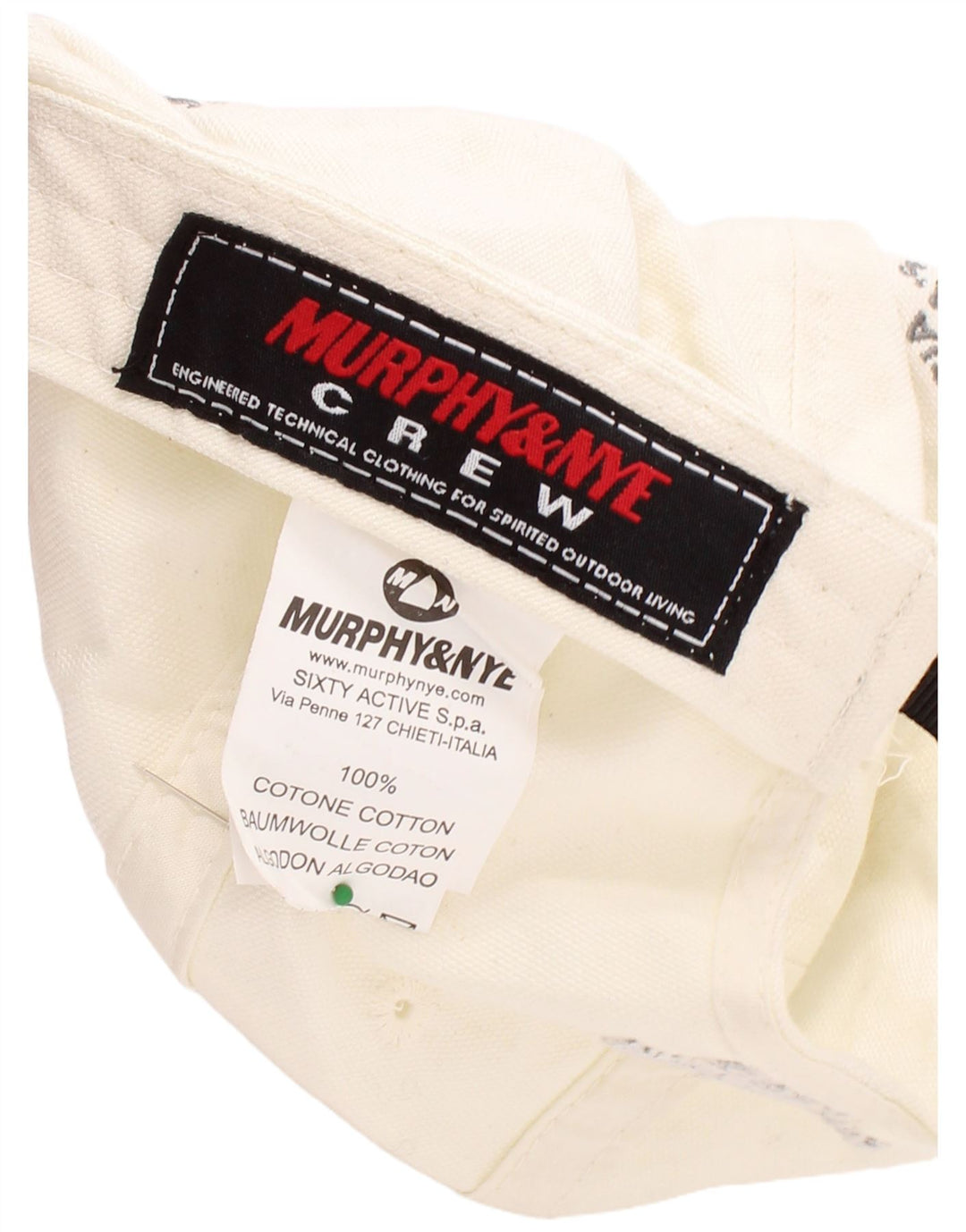 Boné de beisebol gráfico masculino Murphy & Nye tamanho único algodão branco